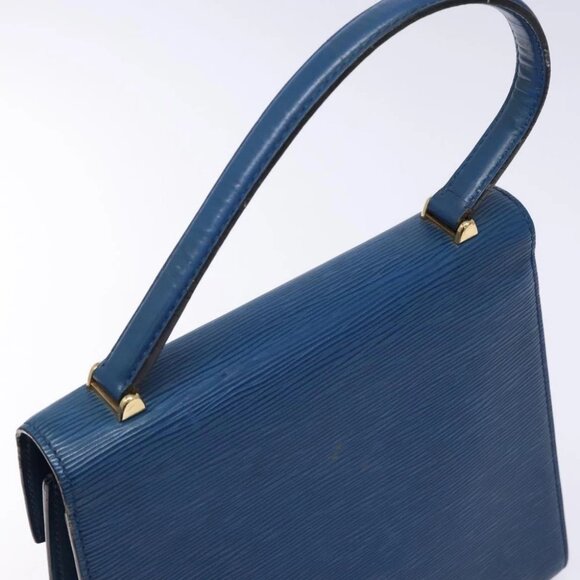 LOUIS VUITTON Epi Malesherbes Hand Bag Blue - Picture 7 of 14